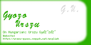 gyozo urszu business card